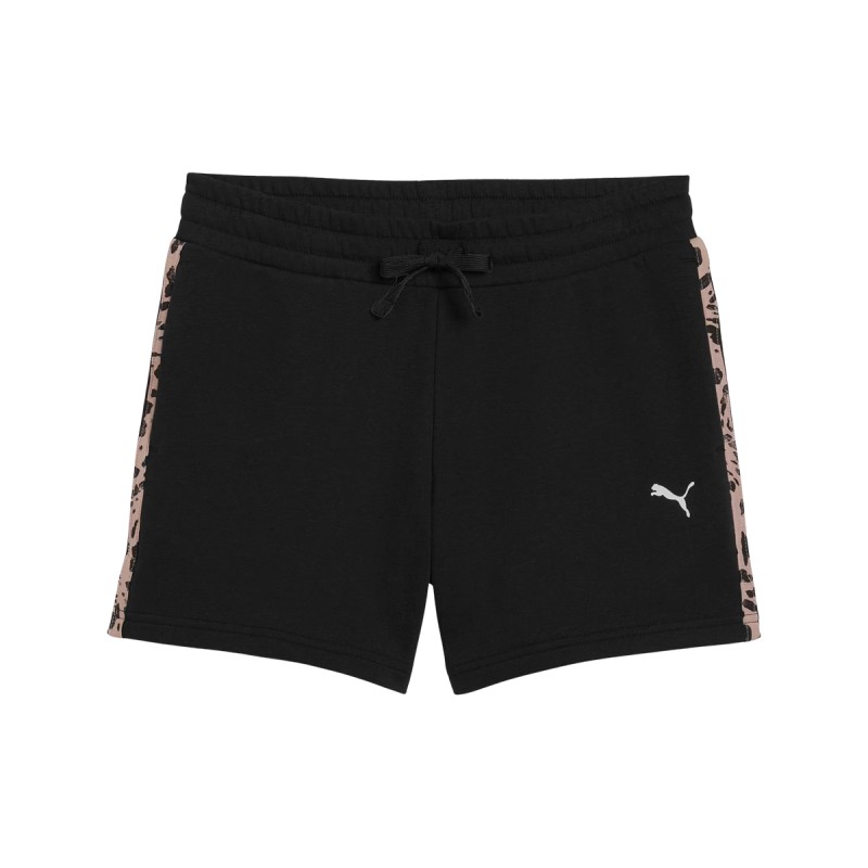 Puma Pantalón Corto Ess graphic Animal Negro Mujer
