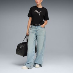 Puma Camiseta Ess Graphic Animal Relaxed Negro Mujer