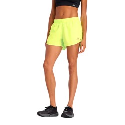 New Balance Pantalón Corto Running Sport Essential Verde Fluor Mujer