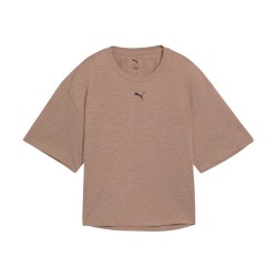 Puma Camiseta W Cloudspun Relaxed Marrón SandStone Heather Mujer