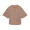 Puma Camiseta W Cloudspun Relaxed Marrón SandStone Heather Mujer