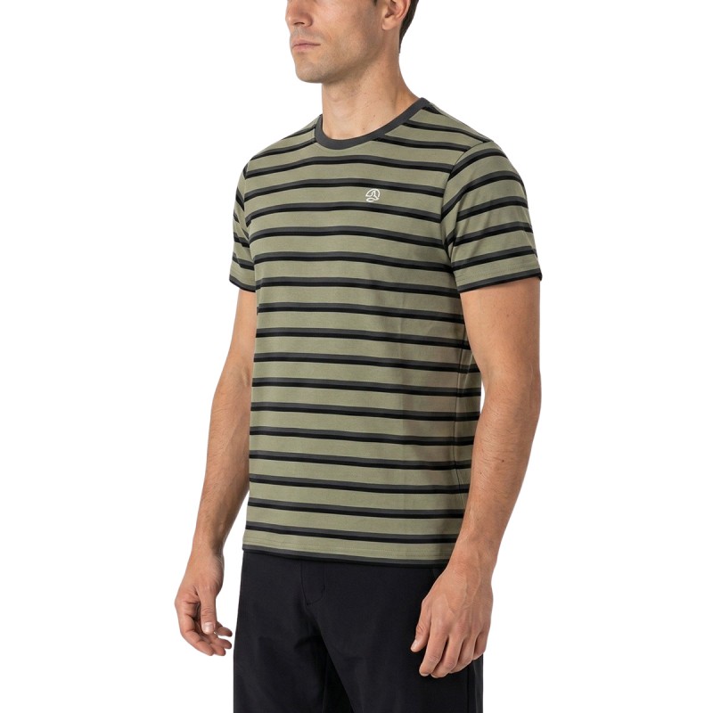 Ternua Camiseta Labrot Rayas Negro Black Hombre