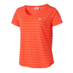 Ternua Camiseta Kenro Rayas Cereza Cherry Tomate Mujer
