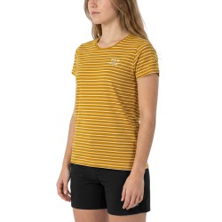 Ternua Camiseta Witless Rayas Mostaza Gold Mujer