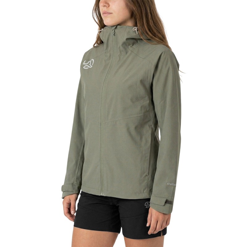Ternua Chaqueta Impermeable Valdur Verde Vetiver Mujer