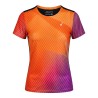 Joluvi Camiseta Trail Running Subli Mc Naranja Morado Negro Print Mujer