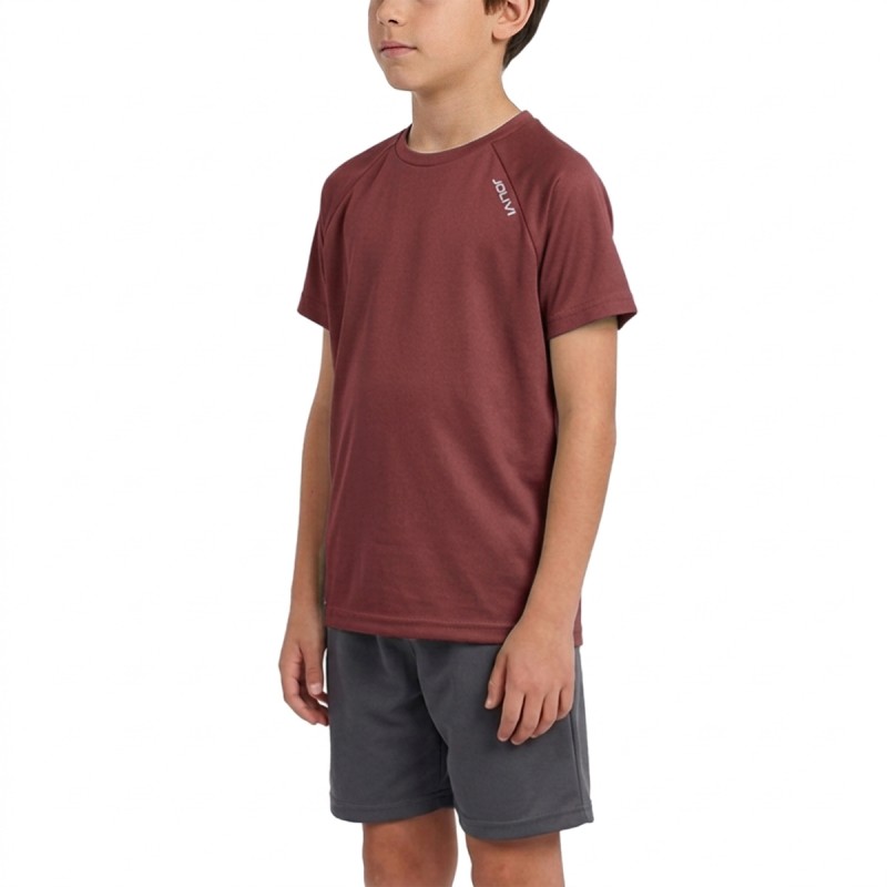 Joluvi Camiseta Running Mosow JR Burdeos Niño