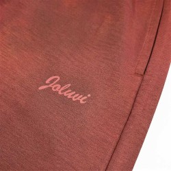 Joluvi Pantalón Chándal Largo Modal Straight Burdeos Mujer