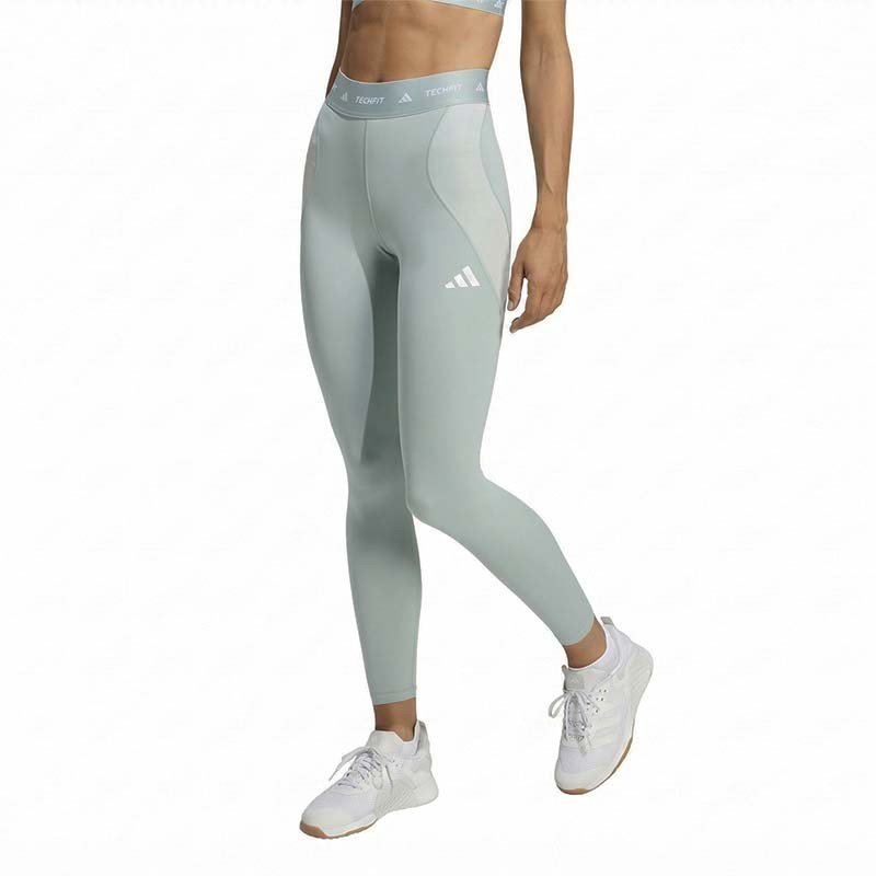 ADIDAS Mallas TechFit Azul Verdoso Wonder Sage Mujer