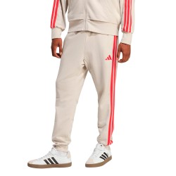 ADIDAS Pantalón Chándal Essentials 3-Stripes French Terry Beige Rojo Hombre