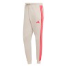 ADIDAS Pantalón Chándal Essentials 3-Stripes French Terry Beige Rojo Hombre