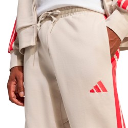 ADIDAS Pantalón Chándal Essentials 3-Stripes French Terry Beige Rojo Hombre