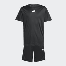 ADIDAS Chándal Train Essentials 3-Stripes Tee Set Negro Black Niño