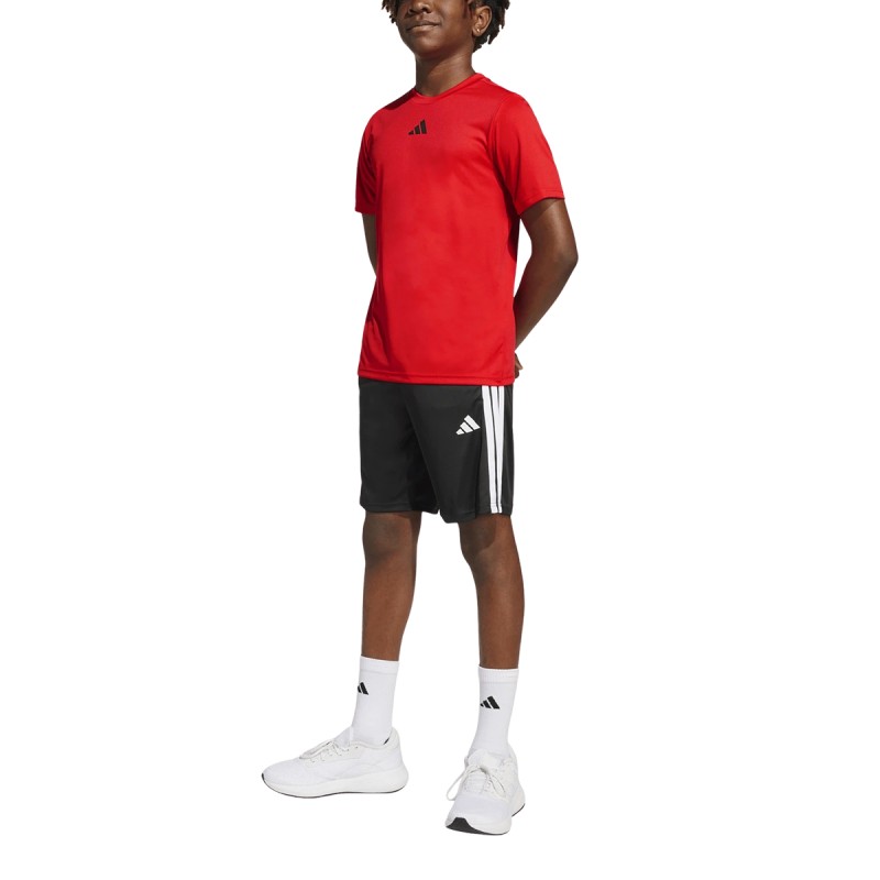 ADIDAS Chándal Train Essentials 3-Stripes Tee Set Rojo Negro Niño
