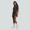 ADIDAS Short Deportivo Essentials Leopard Print Woven Shorts 3-Stripes Estampado Leopardo Marrón Mujer