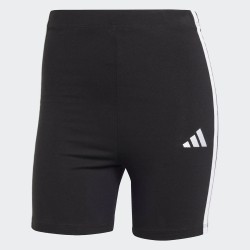ADIDAS Mallas Cortas Essentials High Waisted Biker 3 Bandas Negro Black Mujer