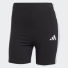 ADIDAS Mallas Cortas Essentials High Waisted Biker 3 Bandas Negro Black Mujer