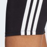 ADIDAS Mallas Cortas Essentials High Waisted Biker 3 Bandas Negro Black Mujer