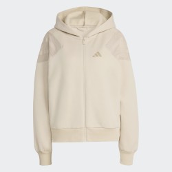 Adidas Sudadera Future Icons Three Stripes Beige Crema Crystal Linen Mujer