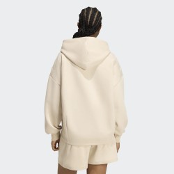 Adidas Sudadera Future Icons Three Stripes Beige Crema Crystal Linen Mujer