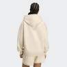 Adidas Sudadera Future Icons Three Stripes Beige Crema Crystal Linen Mujer