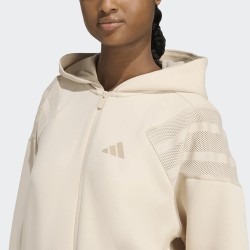 Adidas Sudadera Future Icons Three Stripes Beige Crema Crystal Linen Mujer