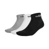 ADIDAS Calcetines Deportivos Tobilleros Linear Cushioned Negro Blanco Gris (pack 3 pares)