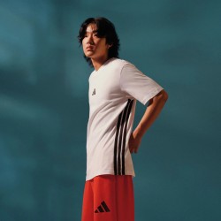 ADIDAS Camiseta Essentials 3-Stripes Single Jersey Tee Blanco White Hombre