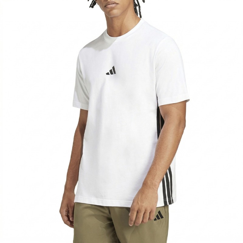 ADIDAS Camiseta Essentials 3-Stripes Single Jersey Tee Blanco White Hombre