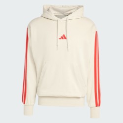 ADIDAS Sudadera Essentials 3-Stripes French Terry Beige Rojo Hombre