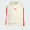 ADIDAS Sudadera Essentials 3-Stripes French Terry Beige Rojo Hombre