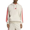 ADIDAS Sudadera Essentials 3-Stripes French Terry Beige Rojo Hombre