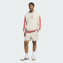 ADIDAS Sudadera Essentials 3-Stripes French Terry Beige Rojo Hombre