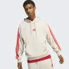 ADIDAS Sudadera Essentials 3-Stripes French Terry Beige Rojo Hombre