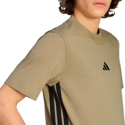 ADIDAS Camiseta Essentials 3 Franjas Verde Wonder Cargo Hombre