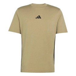 ADIDAS Camiseta Essentials 3 Franjas Verde Wonder Cargo Hombre