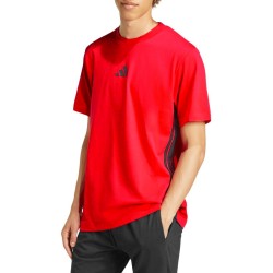ADIDAS Camiseta Essentials 3-Stripes Single Jersey Tee Rojo Pure Ruby Hombre