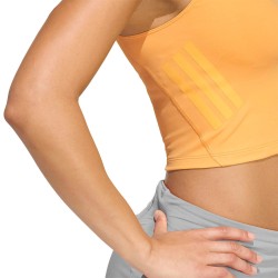 ADIDAS Camiseta Corta Top Iconic Running Naranja Semi Ice Tangerine Mujer