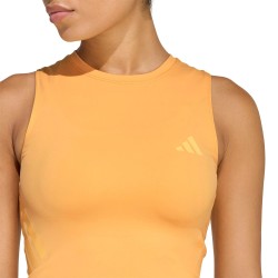 ADIDAS Camiseta Corta Top Iconic Running Naranja Semi Ice Tangerine Mujer