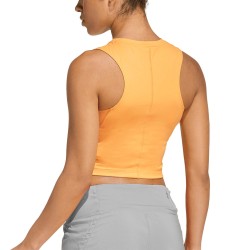 ADIDAS Camiseta Corta Top Iconic Running Naranja Semi Ice Tangerine Mujer