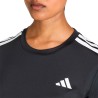ADIDAS Camiseta Hyperglam 3-Stripes Negro Black Mujer