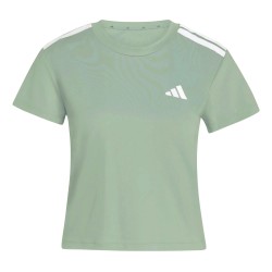 ADIDAS Camiseta Hyperglam 3-Stripes Verde Mujer