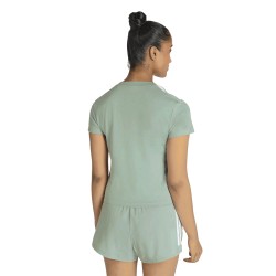 ADIDAS Camiseta Hyperglam 3-Stripes Verde Mujer