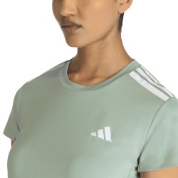 ADIDAS Camiseta Hyperglam 3-Stripes Verde Mujer