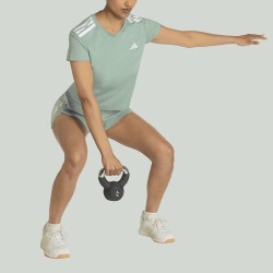 ADIDAS Camiseta Hyperglam 3-Stripes Verde Mujer