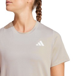 ADIDAS Camiseta Train Essentials 3-Stripes Workout Tee Beige Mujer