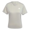 ADIDAS Camiseta Train Essentials 3-Stripes Workout Tee Beige Mujer