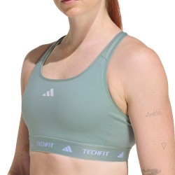 ADIDAS Sujetador Deportivo Top TECHFIT Azul Verdoso Wonder Sage Mujer