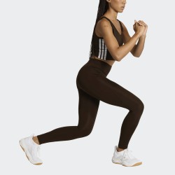 ADIDAS Camiseta Essentials 3-Stripes Workout Marrón Oscuro Aurora Coffee Mujer