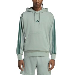 ADIDAS Sudadera Essentials 3-Stripes Azul Verdoso French Terry Hombre